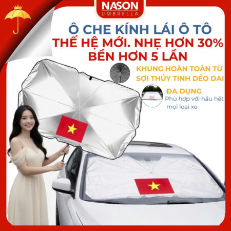Ô Che Nắng Ô Tô NASON CarCooler – Giải Pháp Giảm Nhiệt Tối Ưu Cho Mọi Loại Xe
